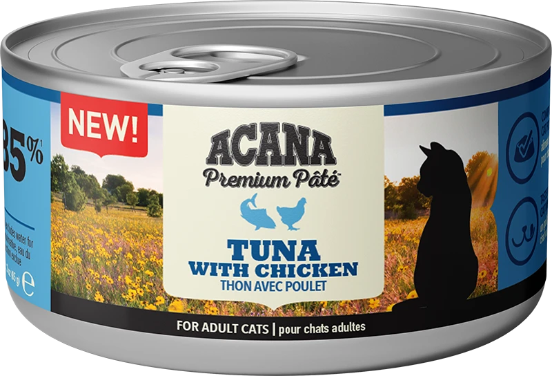 ACANA Premium Adult Cat Wet Food Tuna & Chicken - 24 X 85g 3 ACANA Premium Adult Cat Wet Food Tuna & Chicken - 24 X 85g