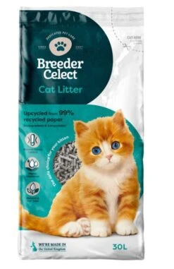 Breeder Celect Paper Pellet Cat Litter - 30 Litre