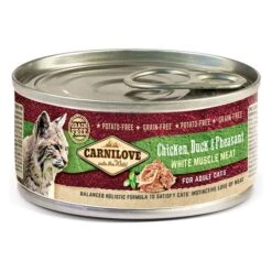 Carnilove Chicken Duck Phesant Wet Cat Food Tins - 12 X 100g