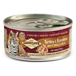 Carnilove Turkey & Reindeer Wet Cat Food Tins - 12 X 100g