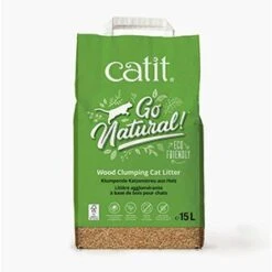 Catit Go Natural Wood Clumping Cat Litter - 15 Litres
