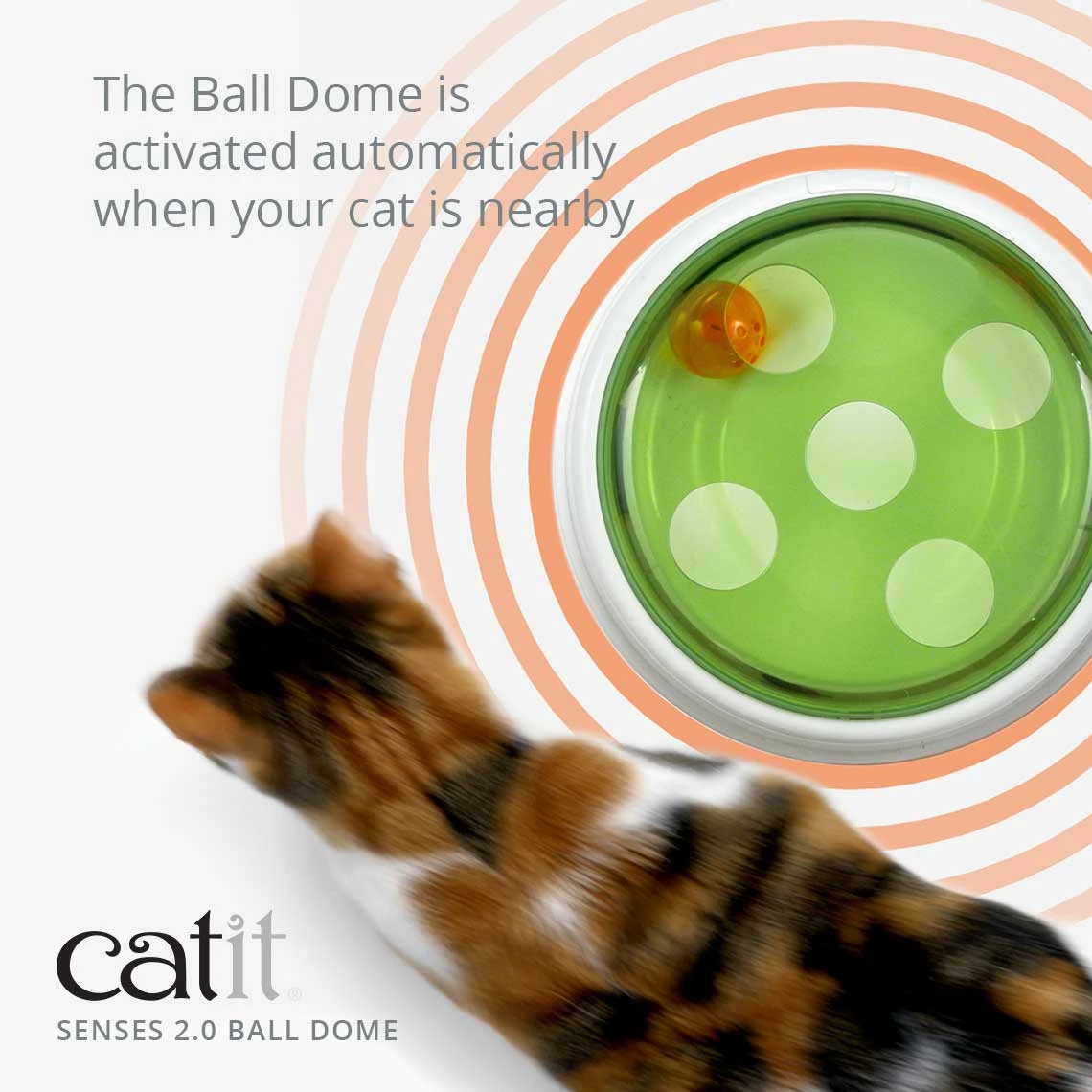 Catit Senses 2.0 Electronic Ball Dome Cat Toy 4 Catit Senses 2.0 Electronic Ball Dome Cat Toy - Image 2