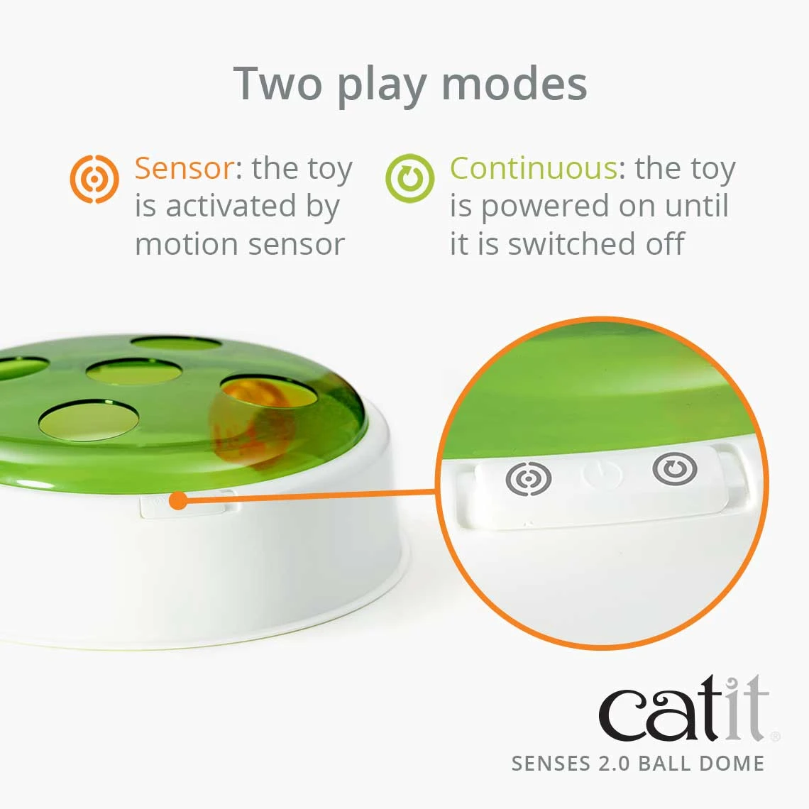 Catit Senses 2.0 Electronic Ball Dome Cat Toy 7 Catit Senses 2.0 Electronic Ball Dome Cat Toy - Image 5