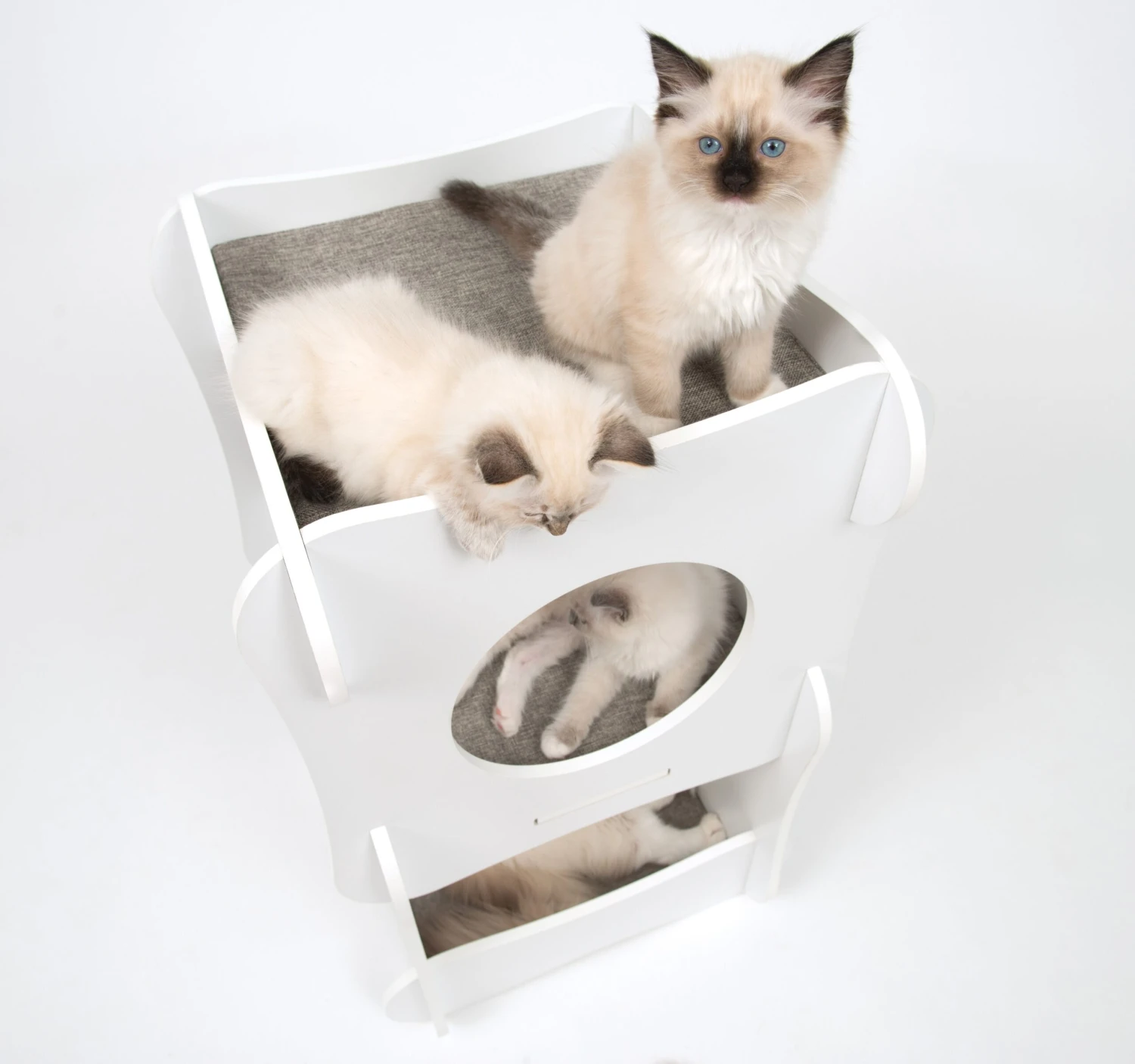 Catit Vesper Condo Tower Cat Furniture - White 4 Catit Vesper Condo Tower Cat Furniture - White - Image 2