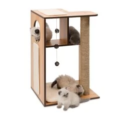 Catit Vesper Large Play Box Cat Furniture - Walnut