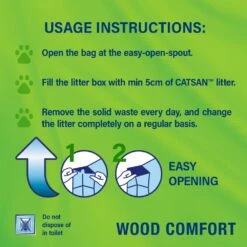 Catsan Wood Comfort Non Clumping Cat Litter - 20L -Cat Mania Shop Catsan Wood Comfort Non Clumping Cat Litter 20L vetshop 6