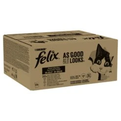 Felix As Good As It Looks Adult Wet Cat Food Pouches Beef, Salmon, Tuna & Chicken - 120 X 100g -Cat Mania Shop Felix As Good As It Looks Adult Wet Cat Food Pouches Beef Salmon Tuna Chicken 120 x 100g vetshop 6