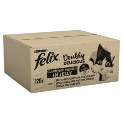 Felix As Good As It Looks Doubly Delicious Adult Mixed Selection Wet Cat Food Pouches - 120 X 100g