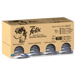Felix As Good As It Looks Doubly Delicious Adult Mixed Selection Wet Cat Food Pouches - 120 X 100g -Cat Mania Shop Felix As Good As It Looks Doubly Delicious Adult Mixed Selection Wet Cat Food Pouches 120 x 100g vetshop 5