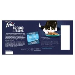Felix As Good As It Looks Ocean Feasts In Jelly Wet Cat Food Pouches - 40 X 100g -Cat Mania Shop Felix As Good As It Looks Ocean Feast Pouches 40 Pack 100g vetshop 7