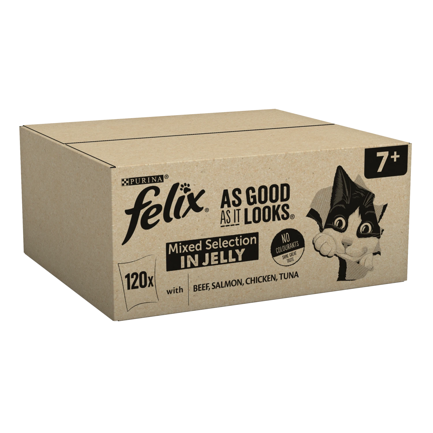 Felix As Good As It Looks Senior 7+ Wet Cat Food Pouches - 120 X 100g 3 Felix As Good As It Looks Senior 7+ Wet Cat Food Pouches - 120 X 100g