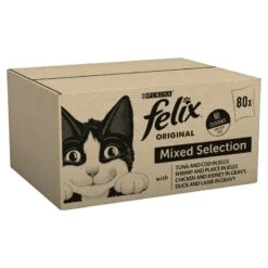 Felix Fish & Poultry Wet Cat Food - 80x100g