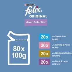 Felix Fish & Poultry Wet Cat Food - 80x100g -Cat Mania Shop Felix Fish Poultry Wet Cat Food 80x100g vetshop 3