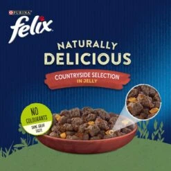 Cat Mania Shop -Cat Mania Shop Felix Naturally Delicious Country Selection Jelly Wet Cat Food Pouches 40 x 80g vetshop 2