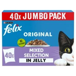 Felix Mixed Selection In Jelly Wet Cat Food Pouches - 40 X 100g