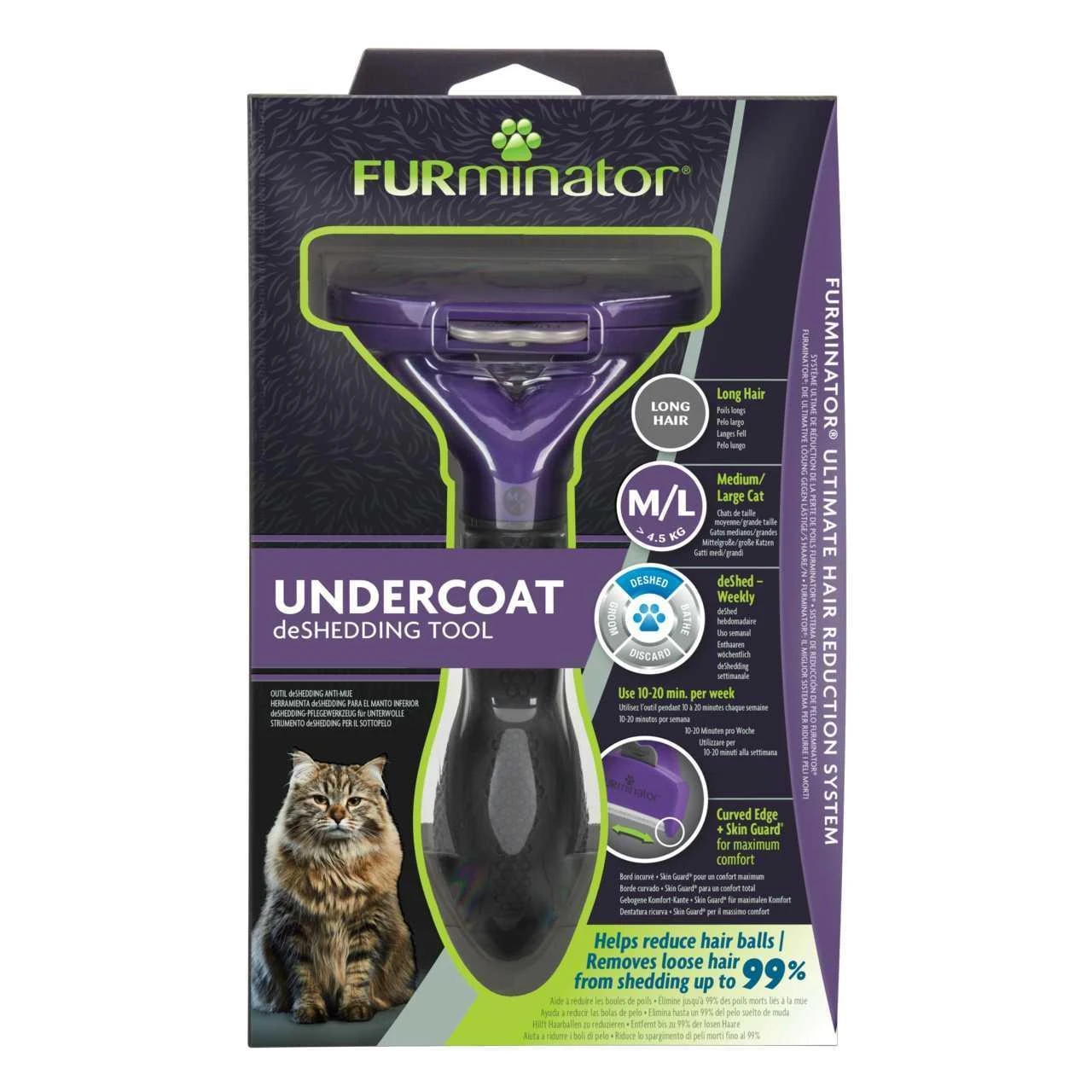 Furminator Deshedding Tool For Large Cats With Long Hair 3 Furminator Deshedding Tool For Large Cats With Long Hair