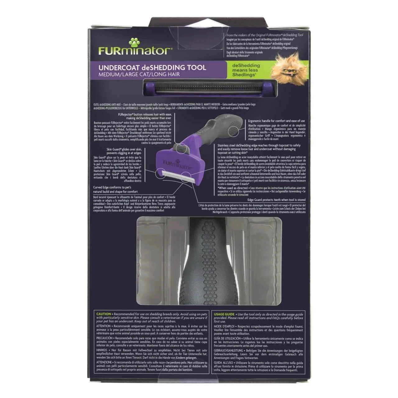 Furminator Deshedding Tool For Large Cats With Long Hair 4 Furminator Deshedding Tool For Large Cats With Long Hair - Image 2