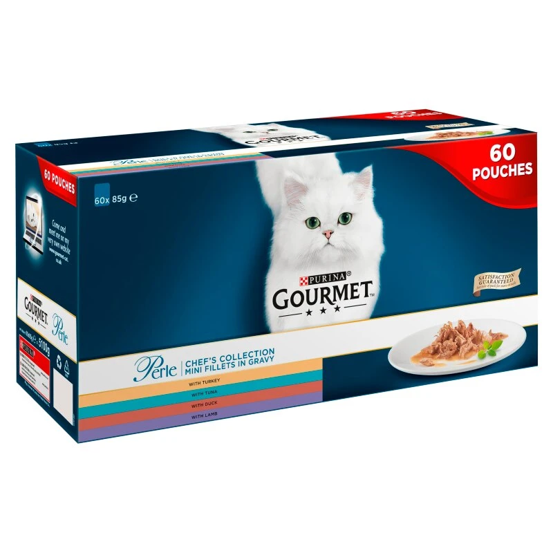 Gourmet Perle Chef's Collection In Gravy Wet Cat Food Pouches - 60 X 85g 4 Gourmet Perle Chef's Collection In Gravy Wet Cat Food Pouches - 60 X 85g - Image 2
