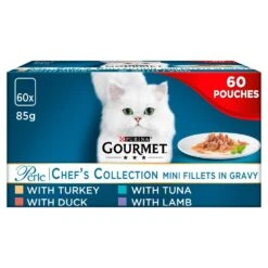 Gourmet Perle Chef's Collection In Gravy Wet Cat Food Pouches - 60 X 85g