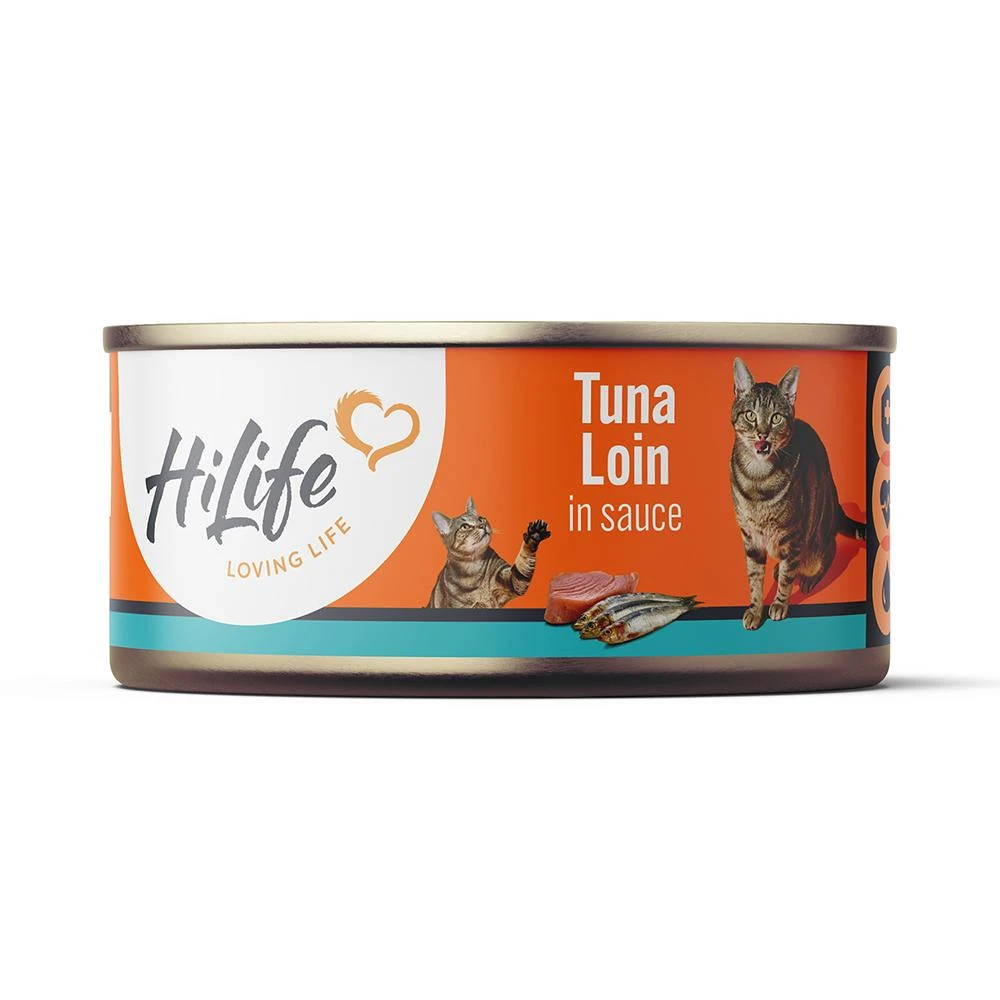 HiLife It's Only Natural Luxury Tuna Loin In Sauce Wet Cat Food Cans - 12 X 70g 3 HiLife It's Only Natural Luxury Tuna Loin In Sauce Wet Cat Food Cans - 12 X 70g
