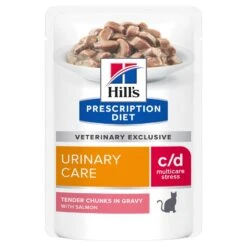 Hill's Prescription Diet C/D Urinary Stress Salmon Cat Pouches - 12 X 85g