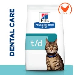 Hill's Prescription Diet T/D Dental Care With Chicken Cat Food - 1.5Kg -Cat Mania Shop Hills Prescription Diet Feline T D Cat Food 1 5Kg vetshop 2