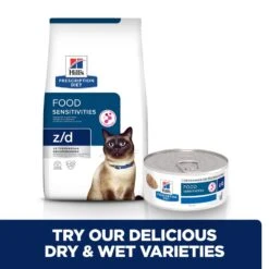 Hill's Prescription Diet Feline Z/D Sensitivities Allergen-Free Wet Cat Food - 24 X 156g 18 Hill's Prescription Diet Feline Z/D Sensitivities Allergen-Free Wet Cat Food - 24 X 156g -Cat Mania Shop Hills Prescription Diet Felines Z D Ultra Allergen Free 24pk 156G vetshop 4