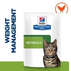 Hill's Prescription Diet Metabolic Weight Management Chicken Cat Food - 12 X 85g -Cat Mania Shop Hills Prescription Diet Metabolic Cat Food Chicken 12 x 85g vetshop 2