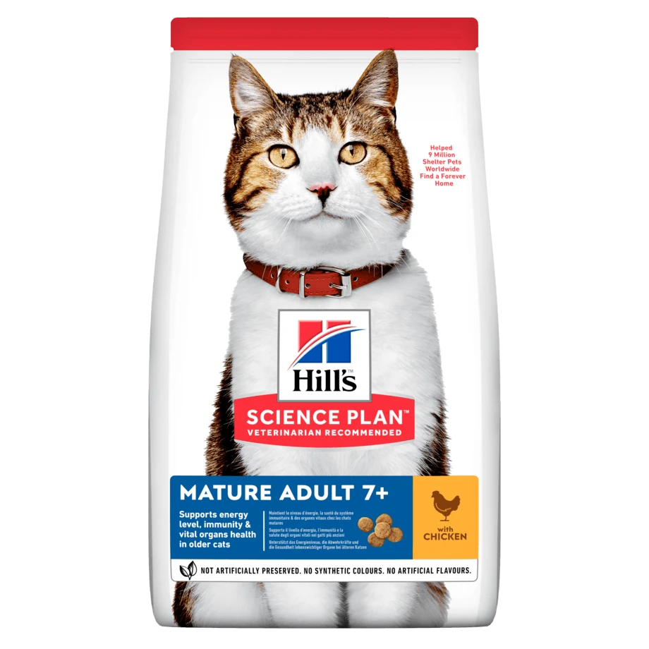 Hills Hill's Science Plan Mature Adult 7+ Active Longevity Chicken Cat Food - 1.5kg 3 Hills Hill's Science Plan Mature Adult 7+ Active Longevity Chicken Cat Food - 1.5kg
