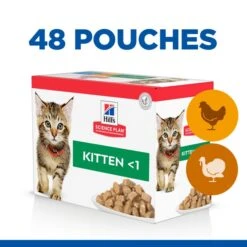 Hills Hill's Science Plan Kitten Wet Multipack Chicken & Turkey Flavour - 48x85g
