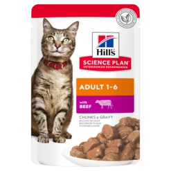 Hills Hill's Science Plan Adult Beef Wet Cat Food Pouches - 12 X 85g