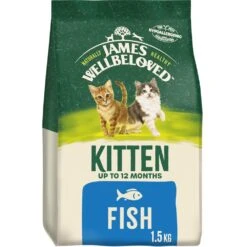 James Wellbeloved Kitten Complete Dry Cat Food Biscuits Fish - 1.5kg