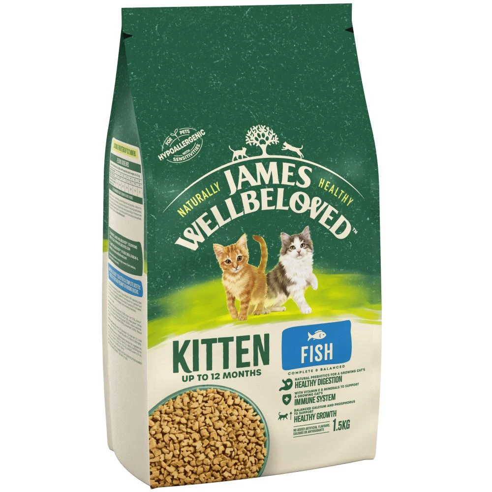 James Wellbeloved Kitten Complete Dry Cat Food Biscuits Fish - 1.5kg 5 James Wellbeloved Kitten Complete Dry Cat Food Biscuits Fish - 1.5kg - Image 3