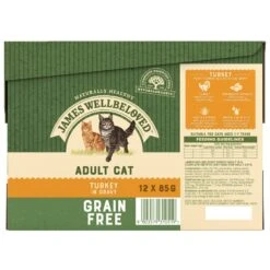 James Wellbeloved Adult Grain Free Turkey In Gravy Wet Cat Food Pouches - 12 X 85g -Cat Mania Shop James Wellbeloved Turkey Adult Cat Pouch 12 x 85g vetshop 8