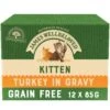 James Wellbeloved Grain Free Kitten Cat Food Pouches Turkey In Gravy - 12x85g -Cat Mania Shop James Wellbeloved Turkey Kitten Pouch 12 x 85g vetshop 1