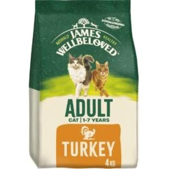 James Wellbeloved Turkey & Rice Adult Dry Cat Food - 4kg