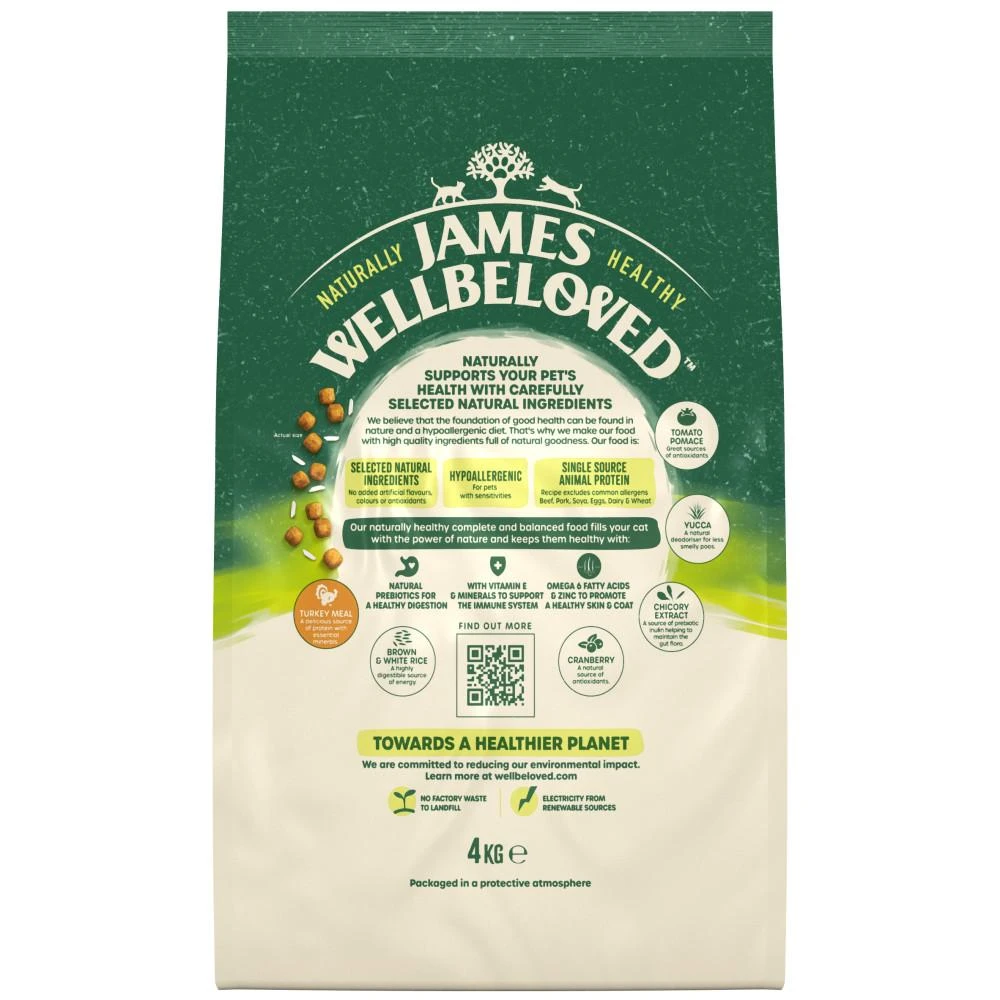 James Wellbeloved Turkey & Rice Adult Dry Cat Food - 4kg 12 James Wellbeloved Turkey & Rice Adult Dry Cat Food - 4kg - Image 10