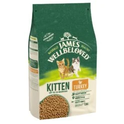 James Wellbeloved Kitten Complete Dry Cat Food Biscuits Turkey - 1.5kg -Cat Mania Shop James Wellbeloved Turkey Rice Dry Kitten Food 1 5kg vetshop 3