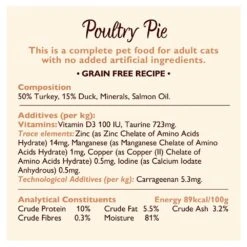 Lily's Kitchen Turkey & Duck Pate Wet Cat Food Trays - 19 X 85g -Cat Mania Shop Lilys Kitchen Organic Poultry Pie Cat Food Alutray 85g 19 Pack vetshop 3