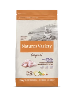 Nature's Variety Original NG Adult Sterilised Cat Dy Turkey Food - 1.25kg