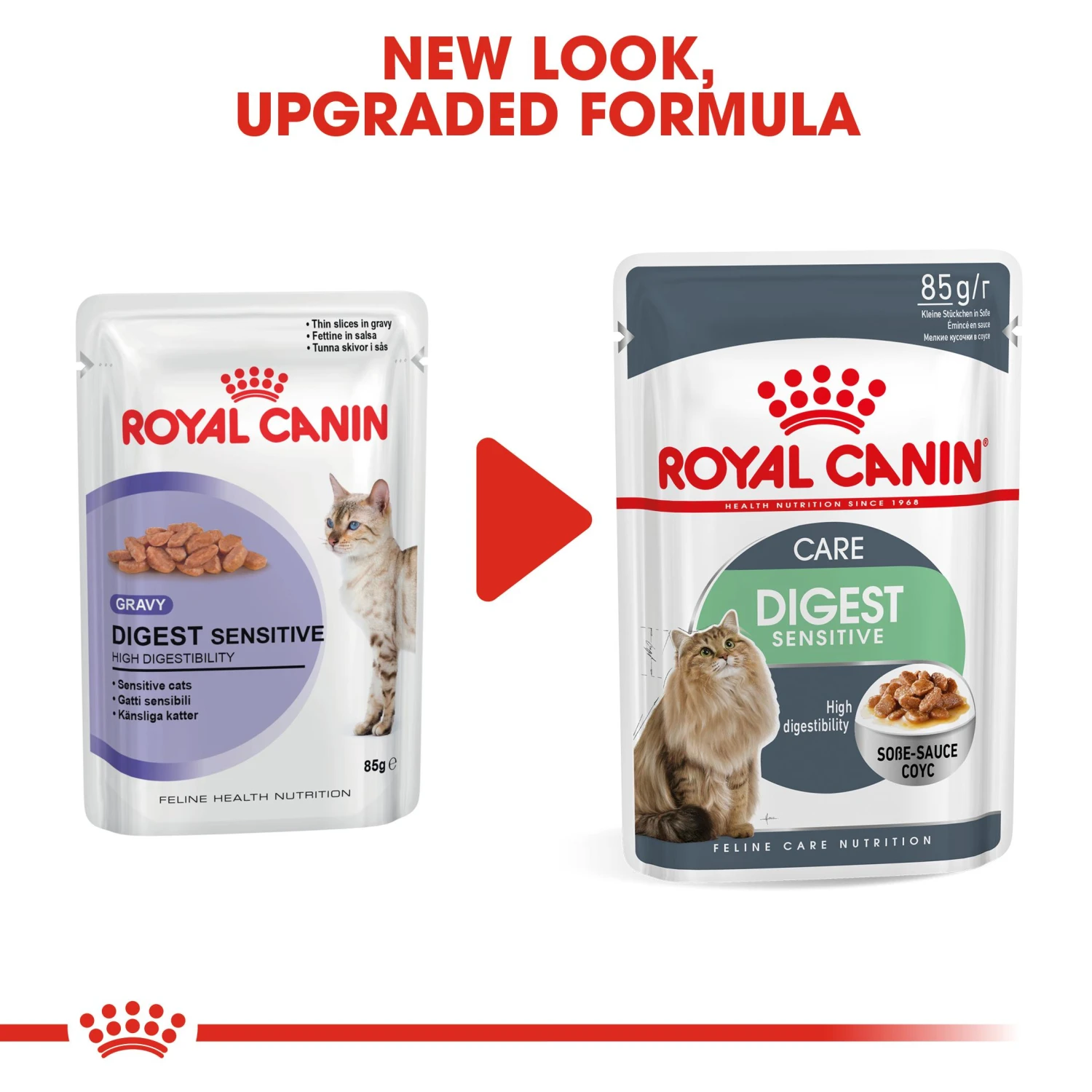 Royal Canin Adult Digest Sensitive Care In Gravy Wet Cat Food Pouches - 48 X 85g 4 Royal Canin Adult Digest Sensitive Care In Gravy Wet Cat Food Pouches - 48 X 85g - Image 2
