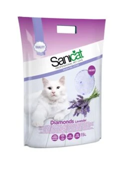 Sanicat Lavender Diamonds Cat Litter - 15 Litre