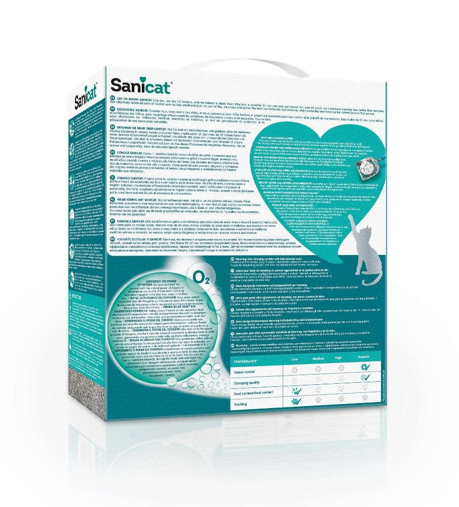 Sanicat Strong Clumps Baby Powder Cat Litter - 10 Litre 4 Sanicat Strong Clumps Baby Powder Cat Litter - 10 Litre - Image 2