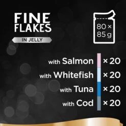 Sheba Fine Flakes Fish Collection In Jelly Wet Cat Food Pouches - 80 X 85g -Cat Mania Shop Sheba Fine Flakes Fish Collection in Jelly 80 x 85g vetshop 6