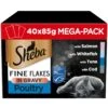 Sheba Fine Flakes Fish Selection In Gravy Wet Cat Food Pouches - 40 X 85g 2 Sheba Fine Flakes Fish Selection In Gravy Wet Cat Food Pouches - 40 X 85g -Cat Mania Shop Sheba Fine Flakes Fish Selection in Gravy Wet Cat Food Pouches 40 x 85g vetshop 1