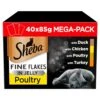 Sheba Fine Flakes Poultry Selection In Jelly Wet Cat Food Pouches - 40 X 85g -Cat Mania Shop Sheba Fine Flakes Poultry Cat Pouches in Jelly 40 x 85g vetshop 1