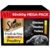 Sheba Fresh & Fine Poultry Collection In Gravy Wet Cat Food Pouches - 50 X 50g -Cat Mania Shop Sheba Mini Poultry Collection Gravy Wet Cat Food Pouches 50x50g vetshop 1