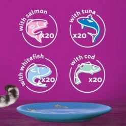 WHISKAS 1+ Fish Favourites Adult Wet Cat Food In Jelly Pouches - 80 X 85g 18 WHISKAS 1+ Fish Favourites Adult Wet Cat Food In Jelly Pouches - 80 X 85g -Cat Mania Shop WHISKAS 1 Cat Pouches Fish Selection in Jelly Multi Pack 80x85g vetshop 7