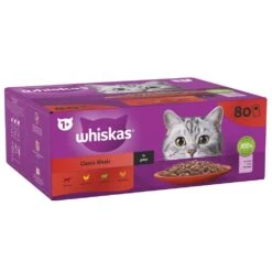 WHISKAS 1+ Meaty Meals Adult Wet Cat Food In Gravy Pouches - 80 X 85g 14 WHISKAS 1+ Meaty Meals Adult Wet Cat Food In Gravy Pouches - 80 X 85g -Cat Mania Shop WHISKAS 1 Cat Pouches Meat Selection in Gravy Giant Pack 80x85g vetshop 3