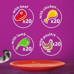 WHISKAS 1+ Meaty Meals Adult Wet Cat Food In Gravy Pouches - 80 X 85g 18 WHISKAS 1+ Meaty Meals Adult Wet Cat Food In Gravy Pouches - 80 X 85g -Cat Mania Shop WHISKAS 1 Cat Pouches Meat Selection in Gravy Giant Pack 80x85g vetshop 7